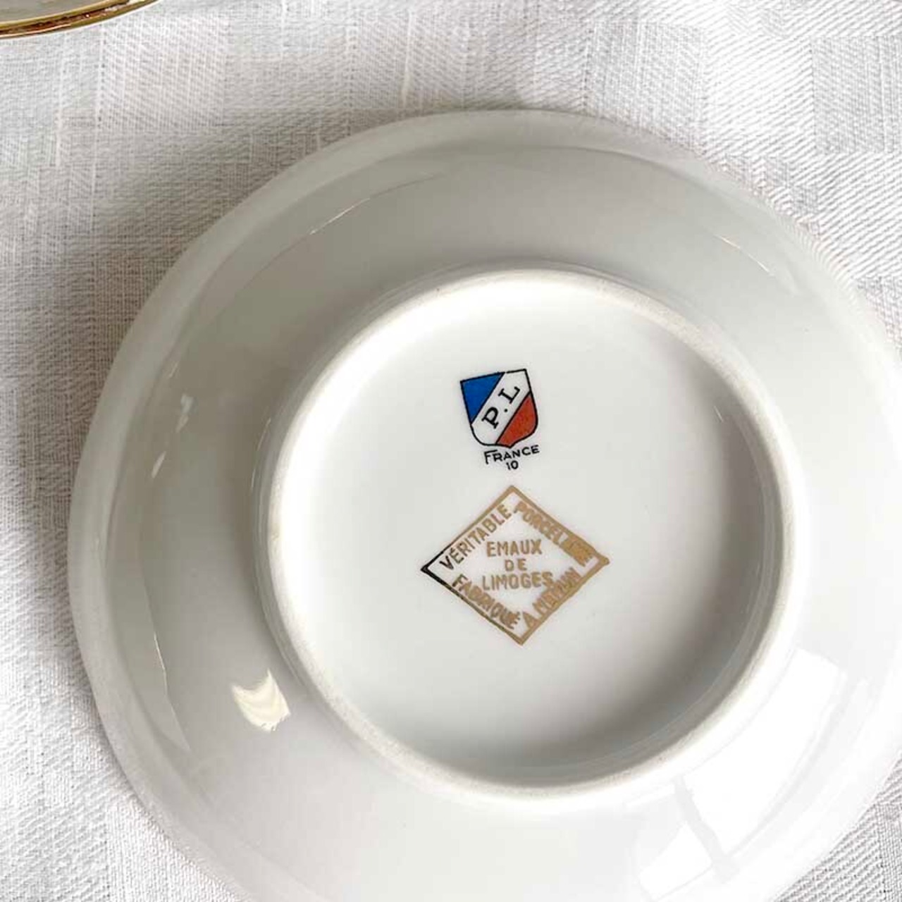 小皿　リモージュ　デザートプレート　ケーキ皿　フルーツ金彩  ぶどう梨　12twcz2-2