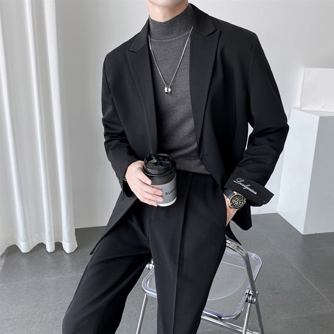 セットアップ メンズ スーツ フォーマル    カジュアル   ツーピース  スリム  韓国風  テーラード ビジネススーツ スラックス 通勤　結婚式 紳士服 セットアップ メンズ スーツ フォーマルカジュアル ツーピーススリム