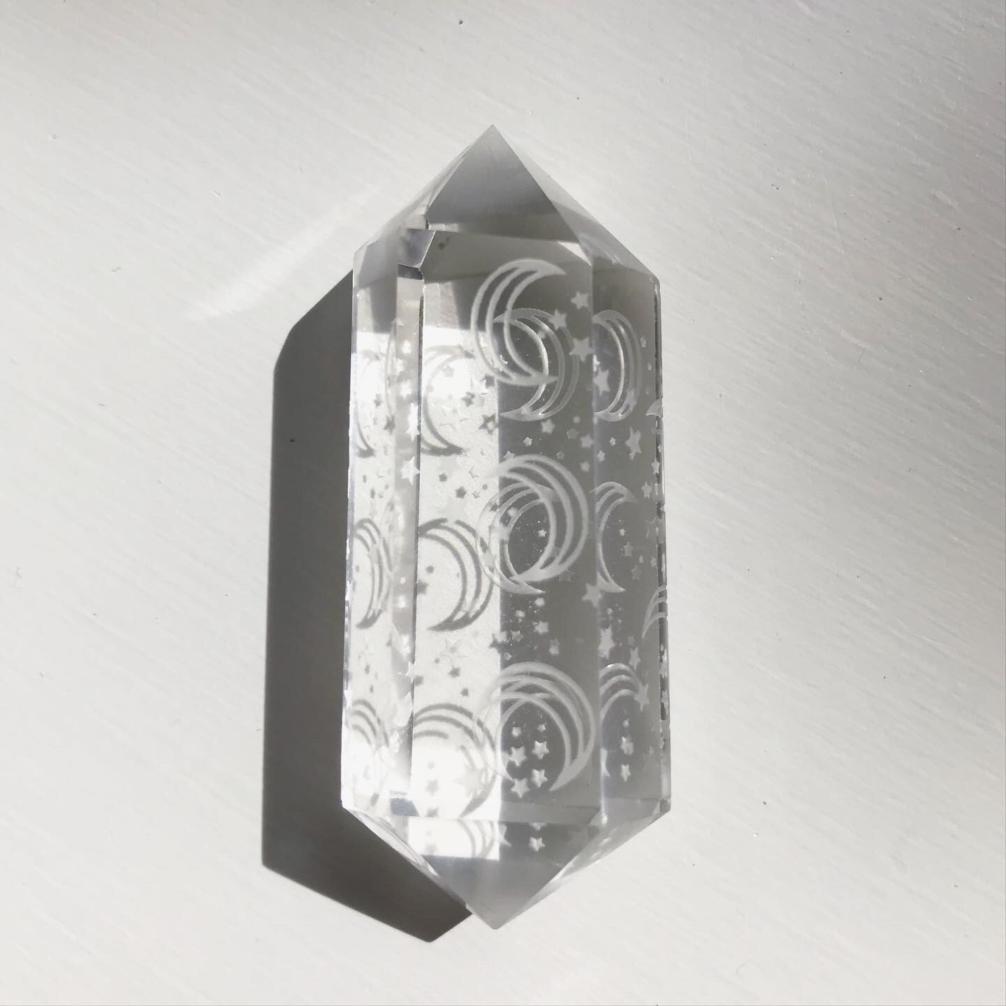 Moon & Star Double Point Clear Quartz 2