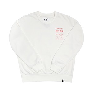 SALE 送料無料【HIPANDA ハイパンダ】メンズ クルーネック スウェット トレーナー MEN'S CREW NECK SWEAT SHIRT / WHITE・BLACK