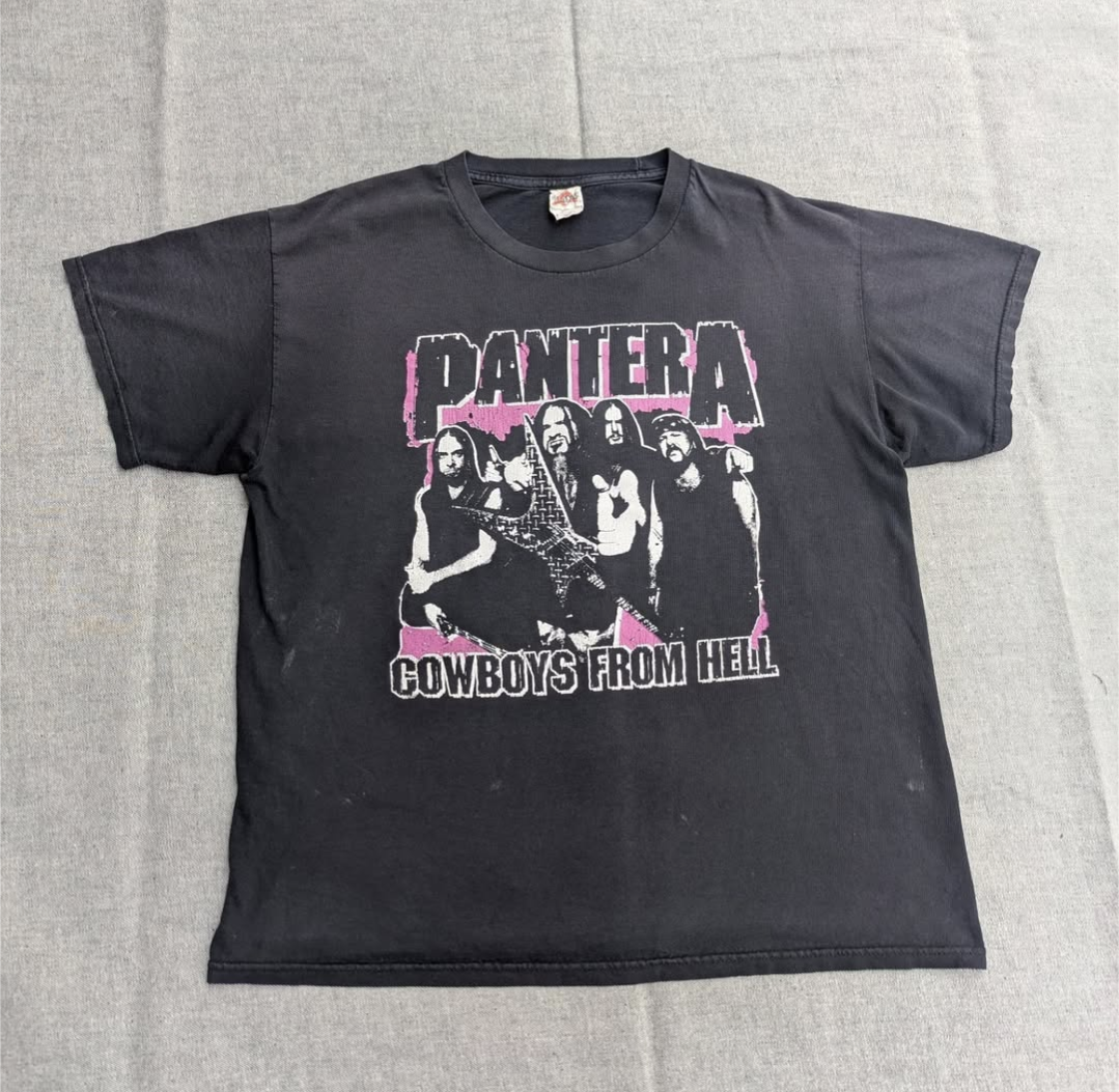 pantera " cowboys hell " print tee 小岩店
