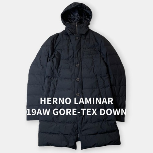 HERNO ヘルノ ラミナー 19AW 2レイヤー ダウンコート 44 黒 S / J&NREUSE メンズ アウター