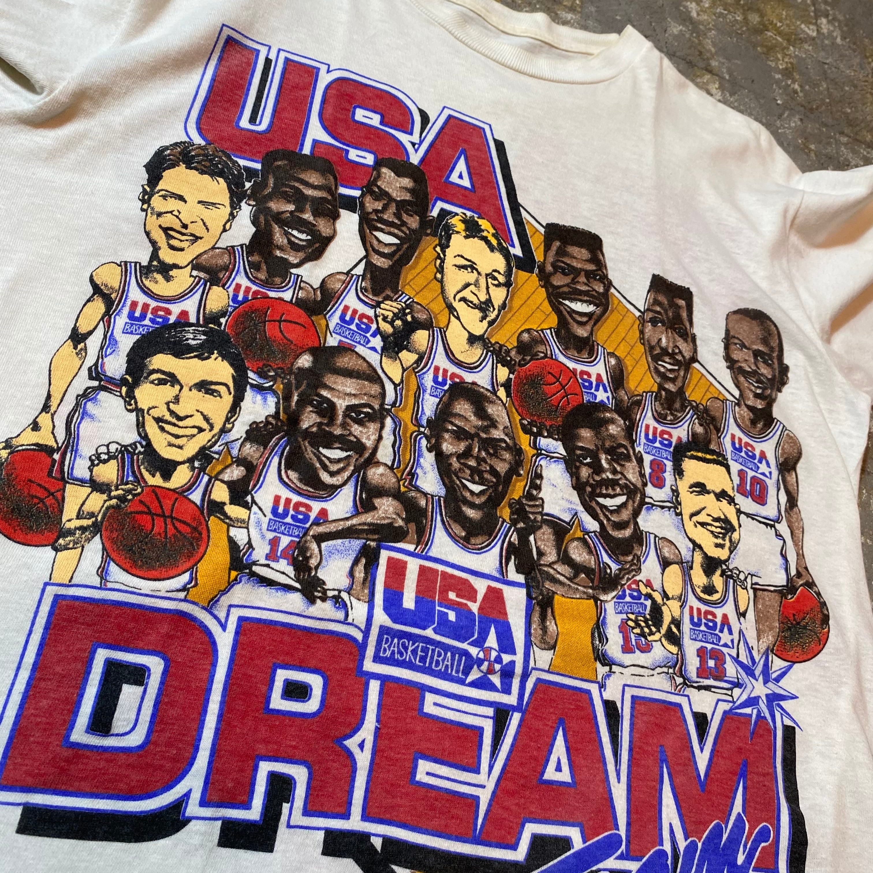 90s NBA ドリームチーム tシャツ USA製 マイケルジョーダン ホワイト 