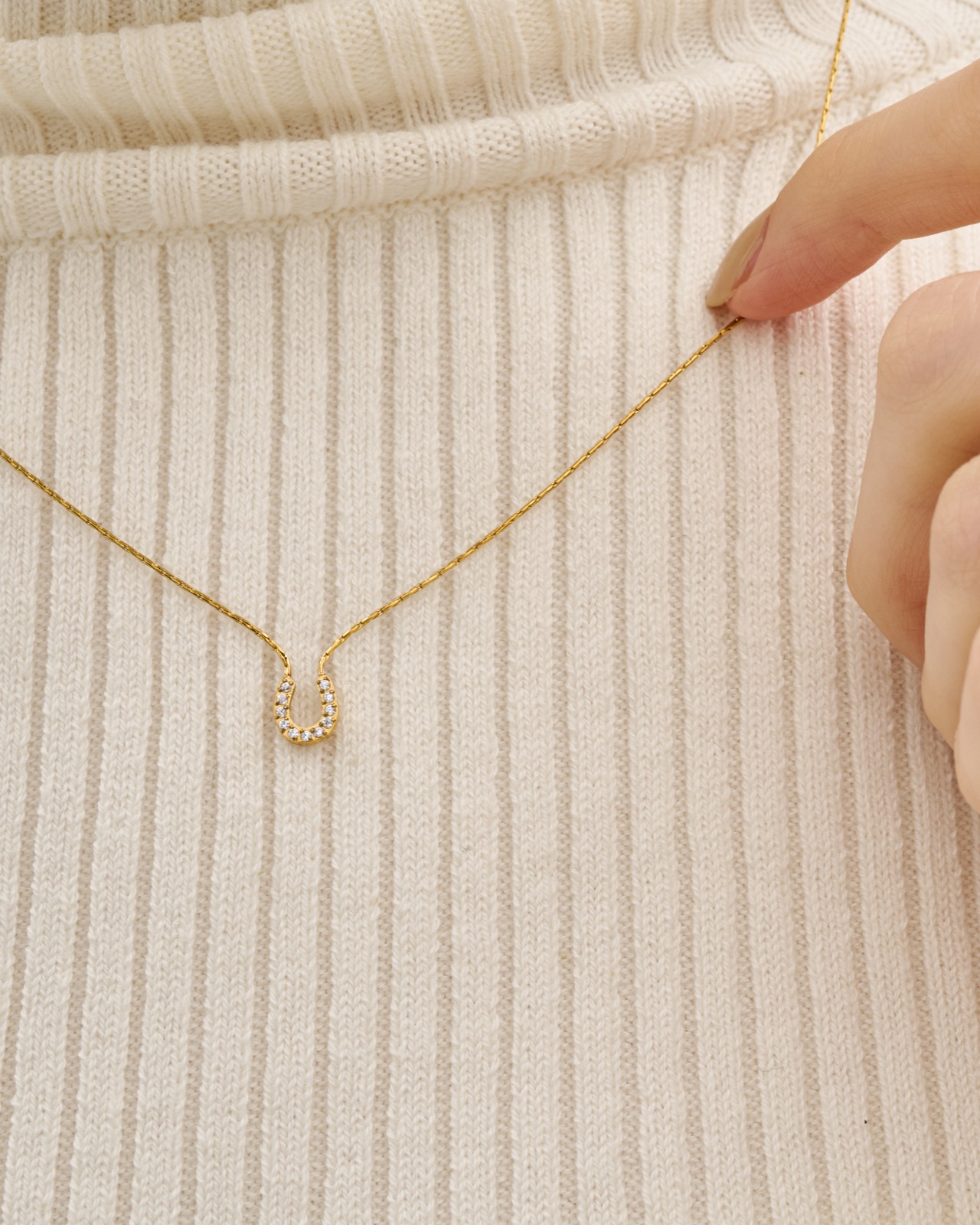 11/7(金)21時新作発売*stainless horseshoe necklace