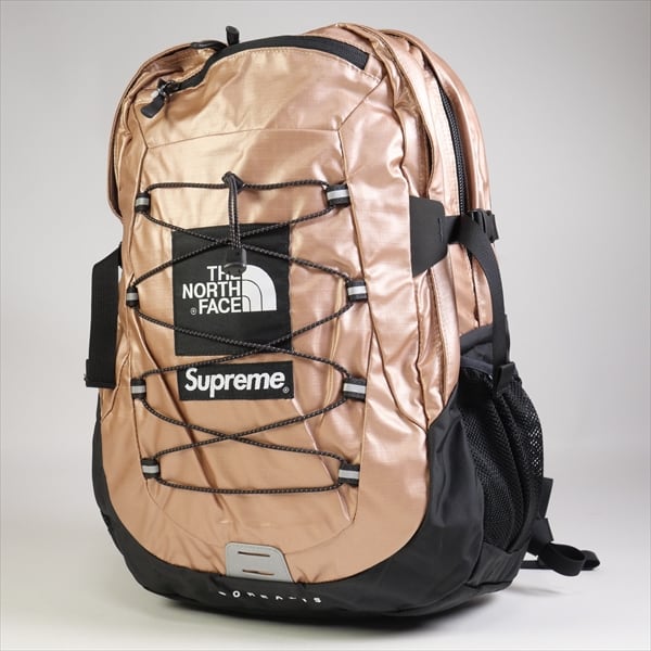 supreme North Face metllic backpack