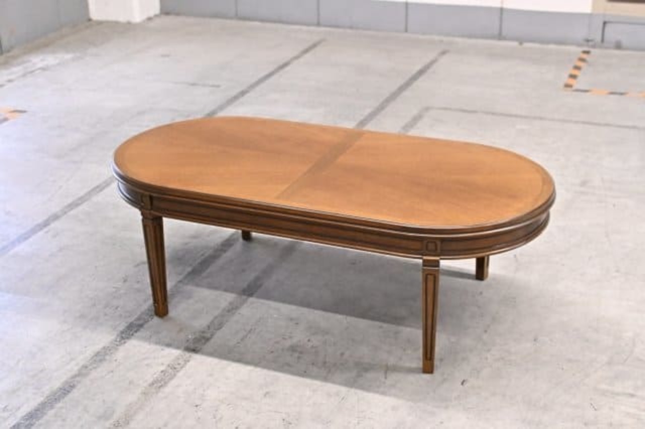 マルニ 10万「地中海」センターテーブル ローテーブル 机 座卓 フランス ネオクラシック クラシック エレガント 楕円 maruni【中古家具/中古インテリア/USED家具ユーズド家具/リサイクル】