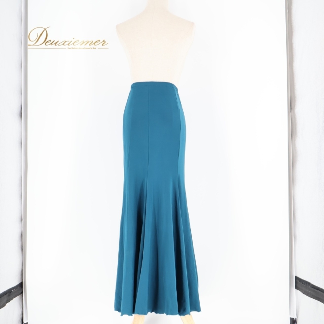 フラメンコ 衣装 ファルダ スカート グリーン系 ブルー系 緑 青 無地 練習着 レッスン 伸縮 ストレッチ 伸縮素材 レディース おしゃれ フラメンコ レッスン着 かわいい 柔らかい