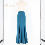 フラメンコ 衣装 ファルダ スカート グリーン系 ブルー系 緑 青 無地 練習着 レッスン 伸縮 ストレッチ 伸縮素材 レディース おしゃれ フラメンコ レッスン着 かわいい 柔らかい