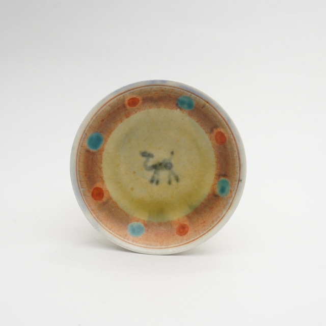 【ヤマカワミユキ】3寸皿　色絵らくだ　YA02