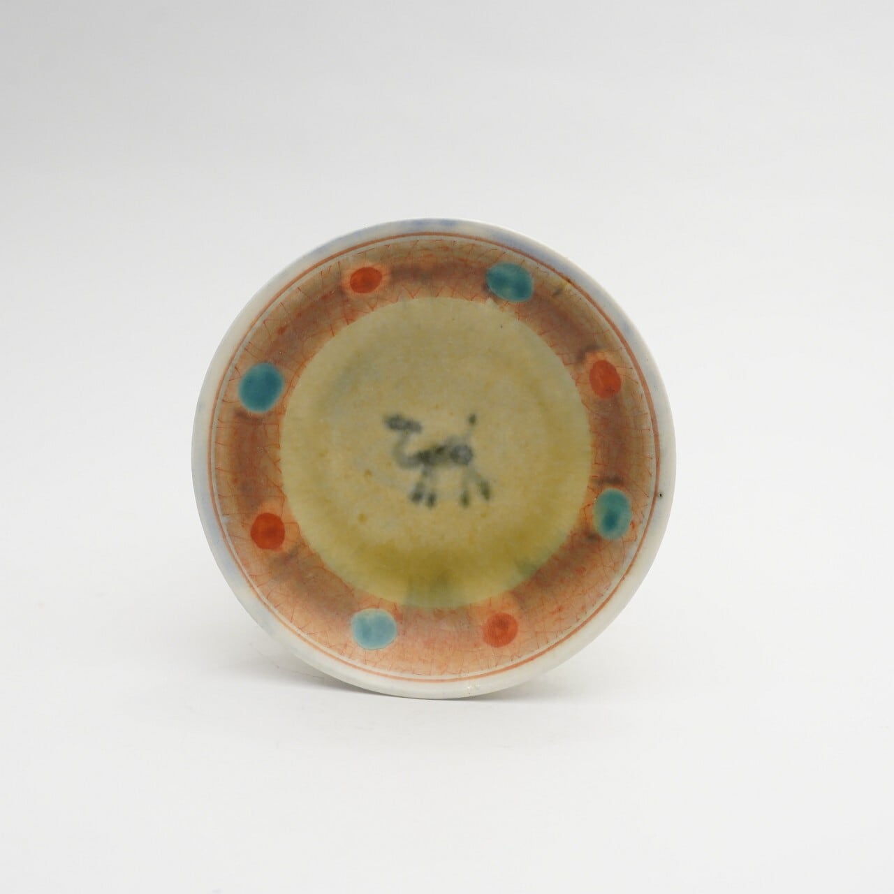 【ヤマカワミユキ】3寸皿 色絵らくだ YA02