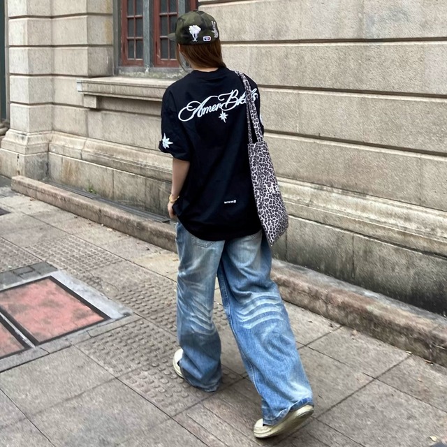 クロススタースクリプトバックロゴTシャツ 3col   R02111