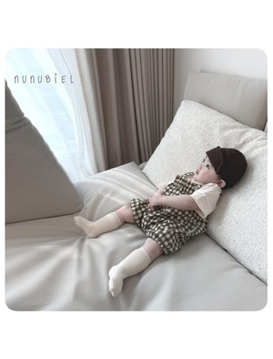 【即納】nunu biel / baby /checkerboard romper