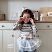 韓国子供服 / 26Autumn / 〖取寄〗second moment / バービーフリルTシャツ / キッズ服 / 女子服 *XS~JL*