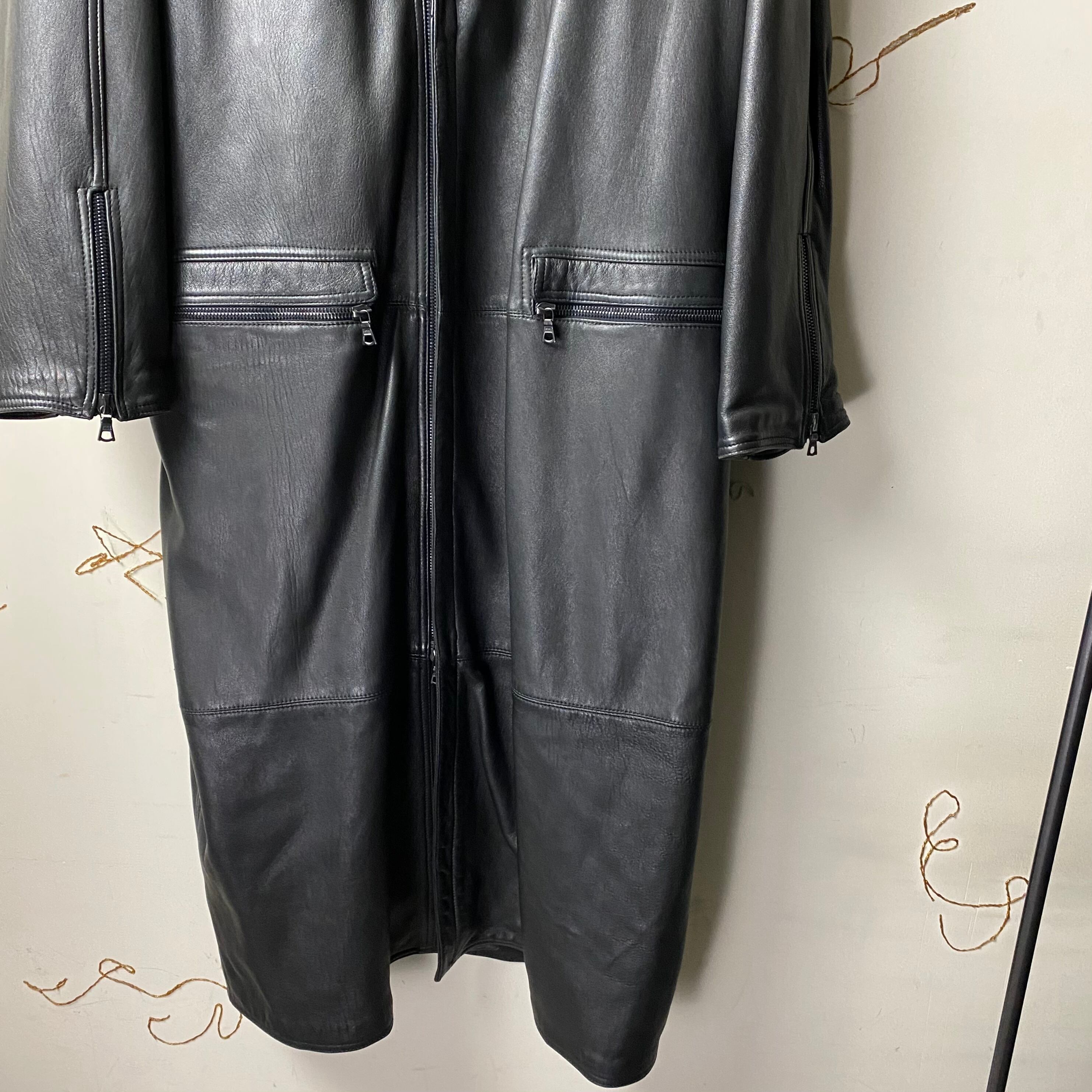 vintage GIANNI VERSACE leather riders coat | NOIR ONLINE