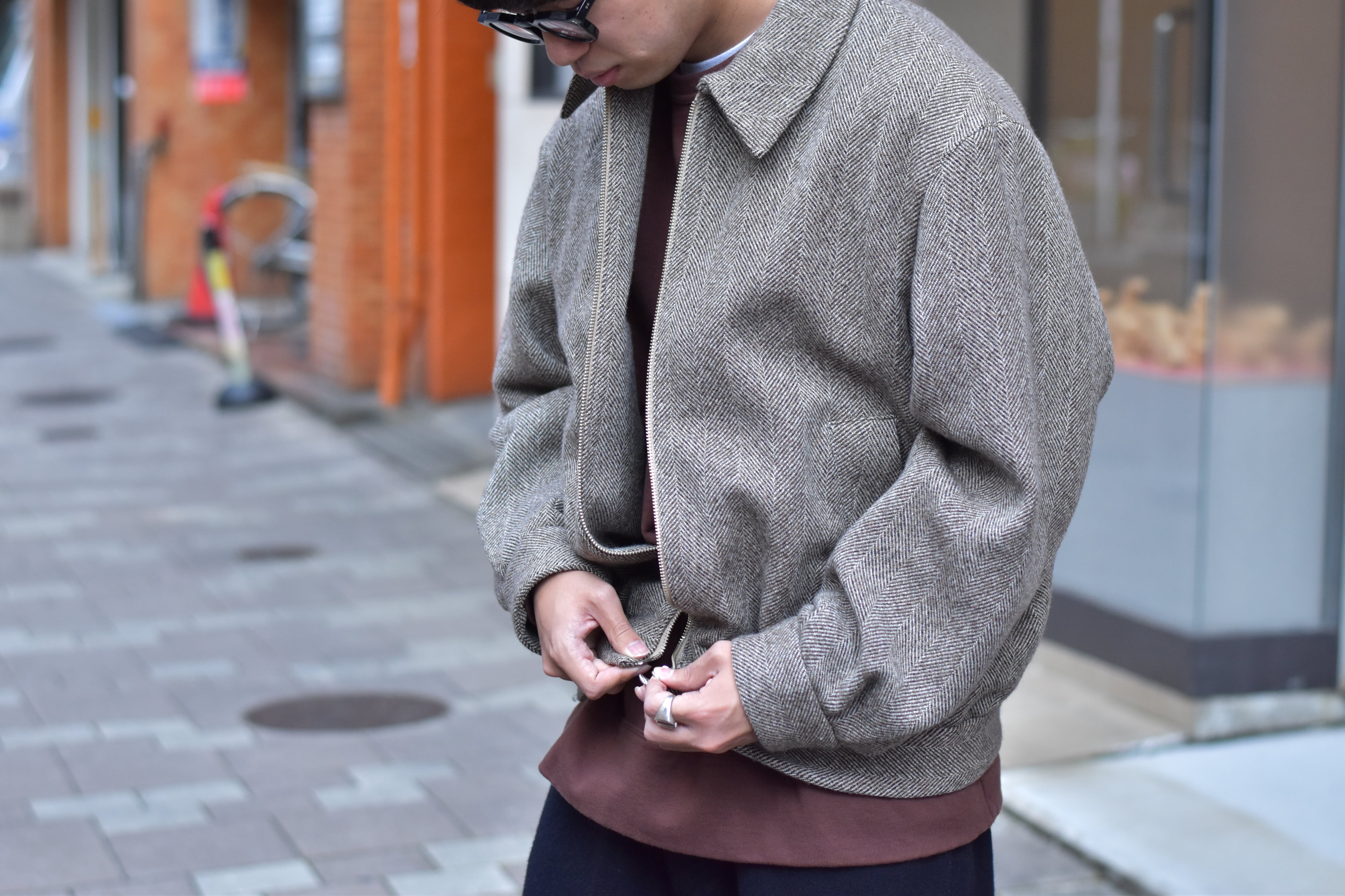 Arles Wool Tweed Harrington Jacket 3