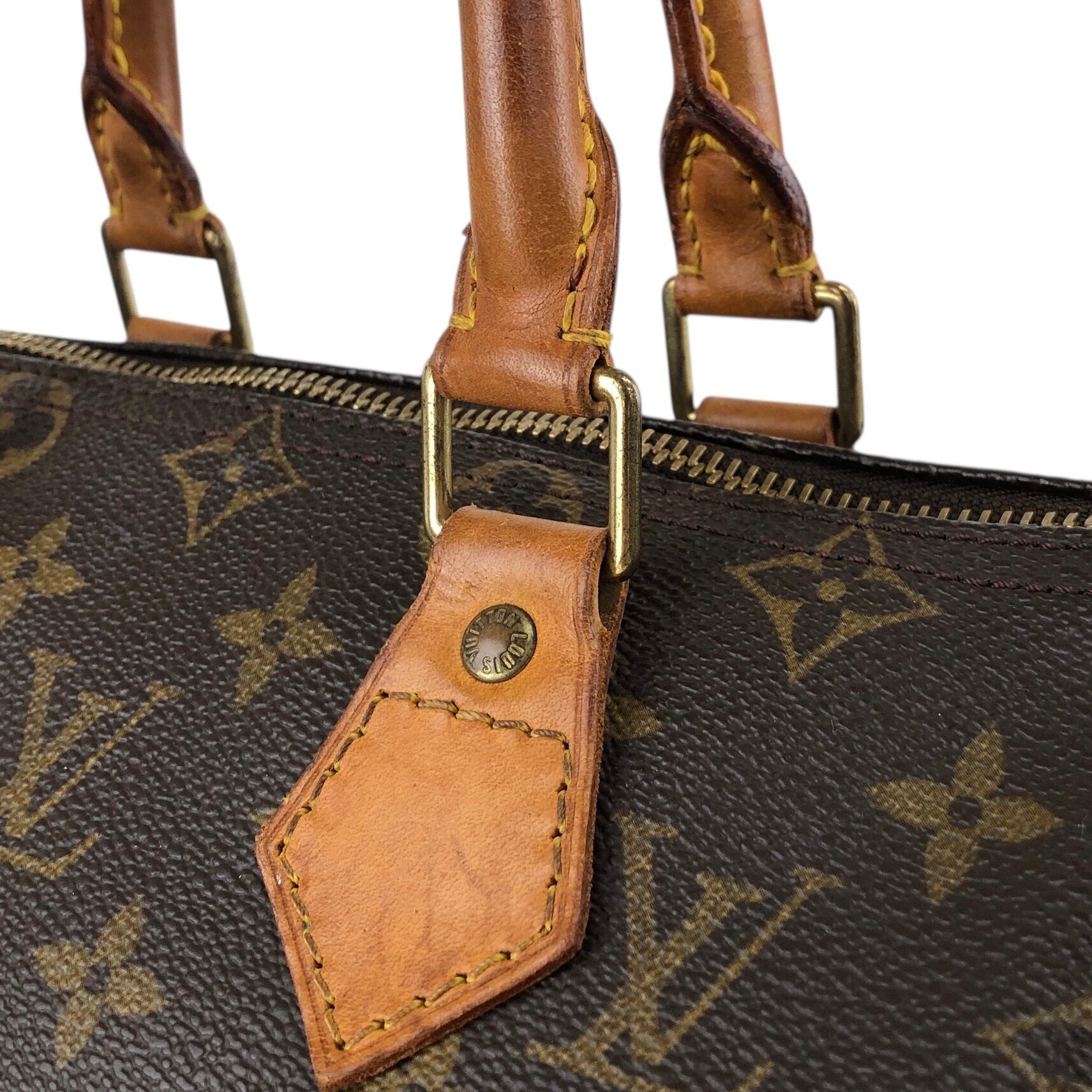 LOUIS VUITTON ルイヴィトン モノグラム ハンドバッグ ブラウン PVC