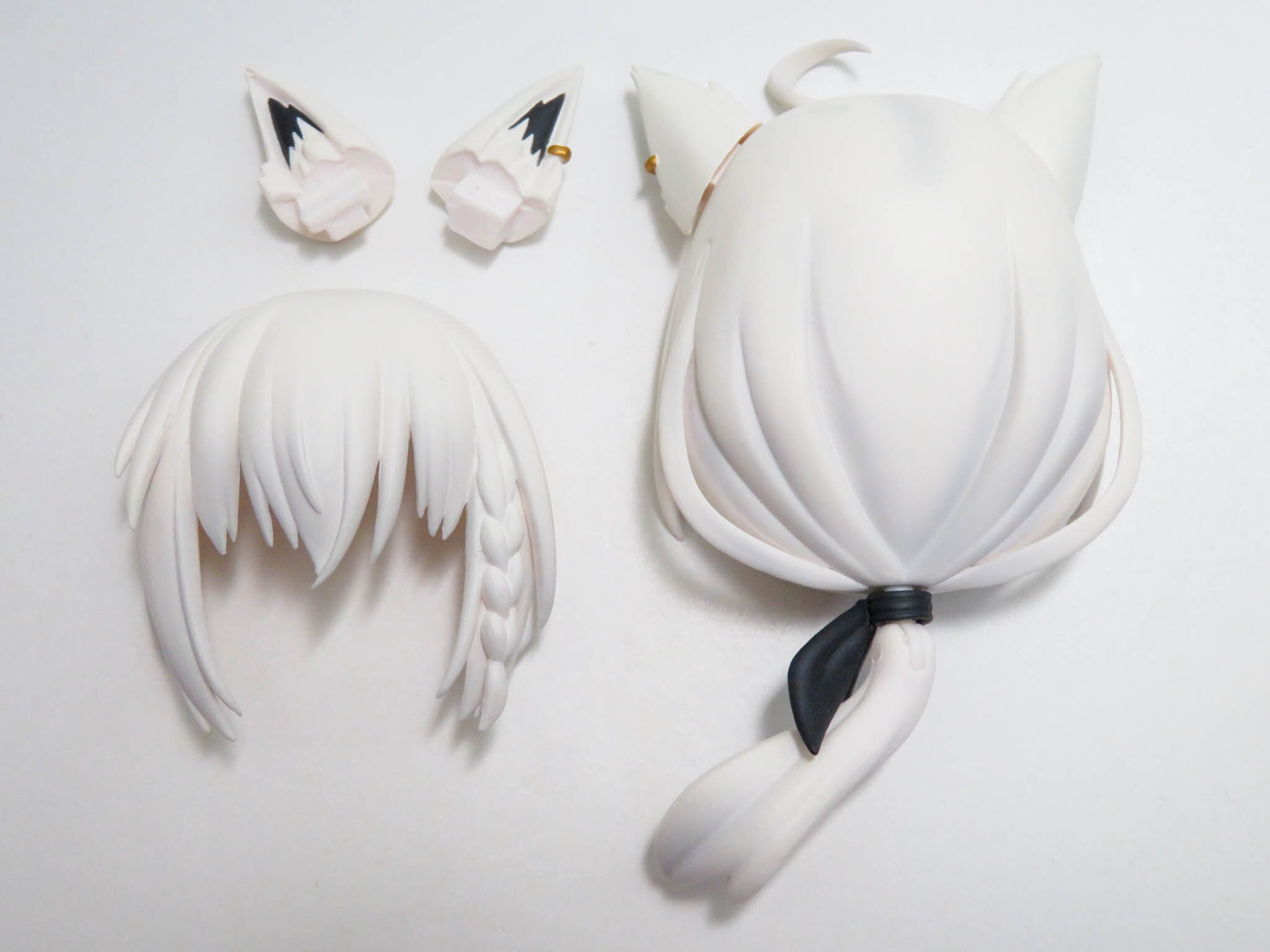 再入荷(A−ランク)【1821】 白上フブキ 髪パーツ ケモ耳ポニーテール ねんどろいど