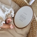 【 約1ヶ月後発送 】名前のみでOK「はじめまして」に間に合う命名書 “ oval ” | fabric name board | コットンリネンのファブリックネー厶ボード | 布の命名書 | アンティーク