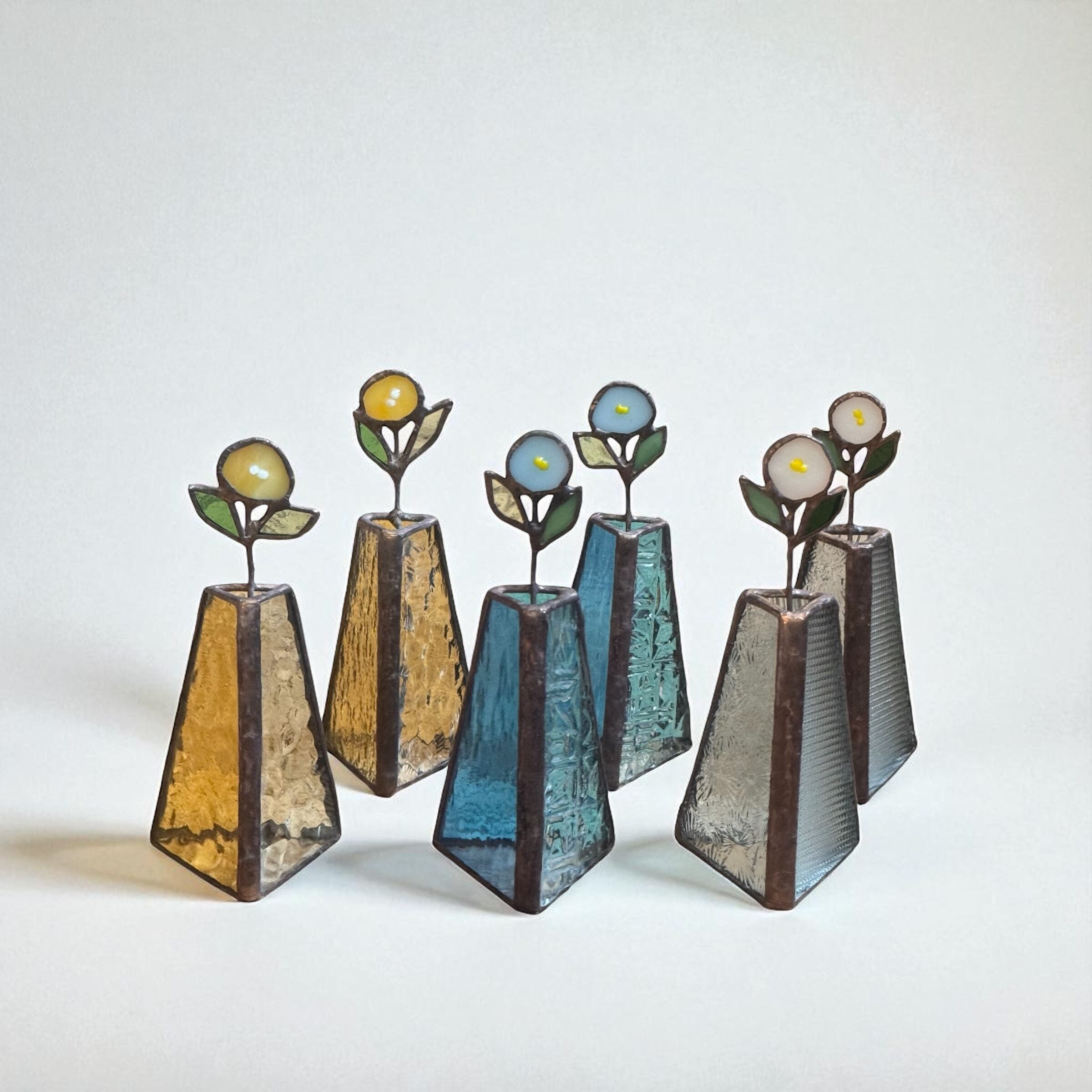 プチサイズ ステンドグラス一輪挿し | teshigotoya ねむの木の豆