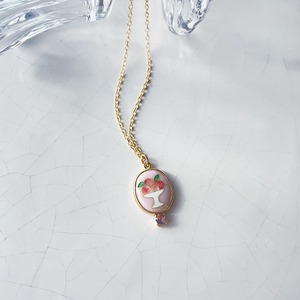 桃のコンポートのペンダント(bicolor tourmaline)