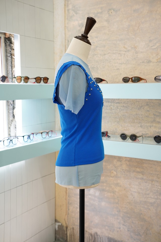 STUDS TANK TO SUKE SHORT SLEEVE CUT AND SEW