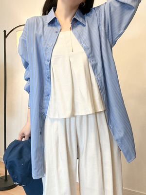 【予約販売】＊UV cut＊ stripe shirt