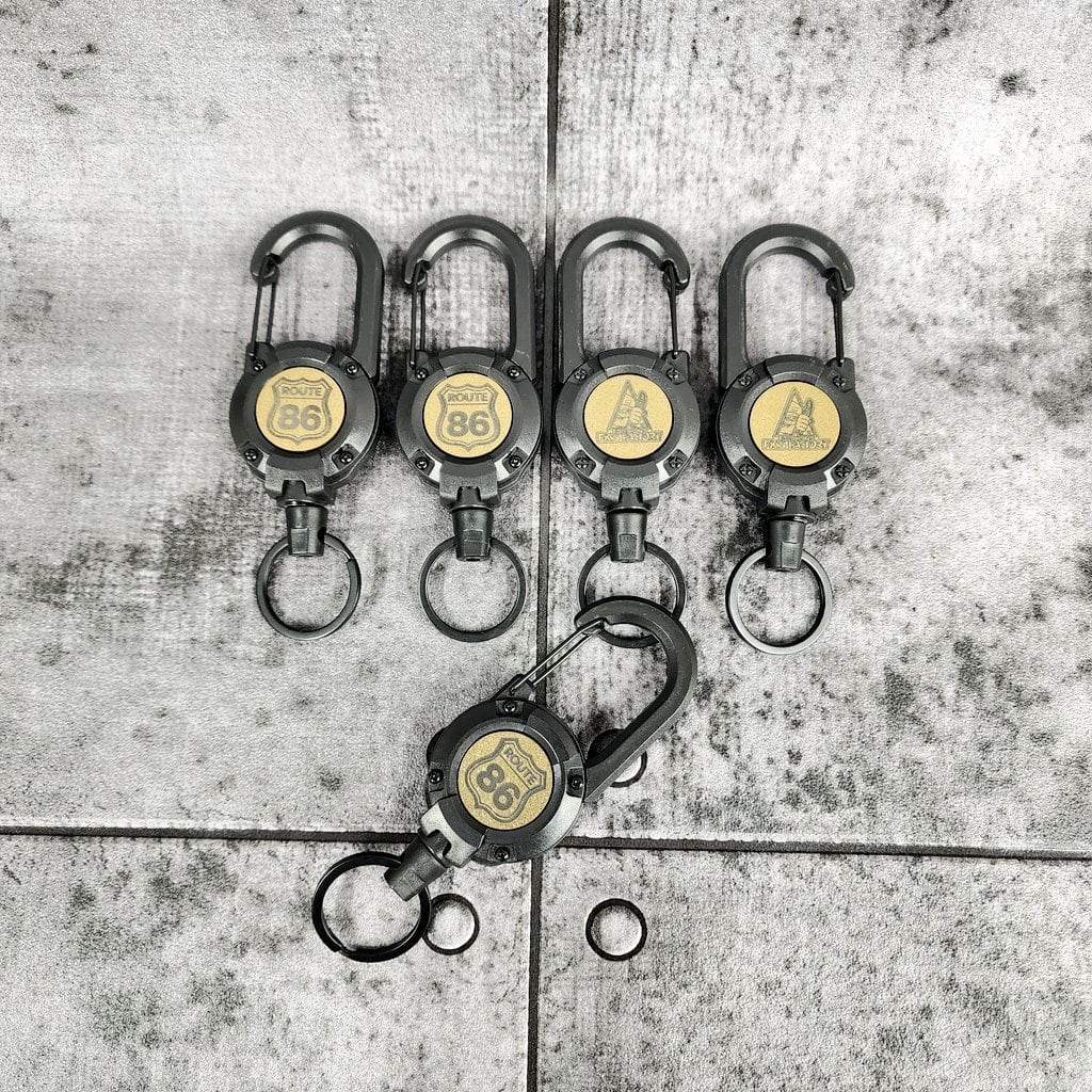 FK'S FACTORY ROUTE86 ルート86 リールキーホルダー ワイヤー 収縮式