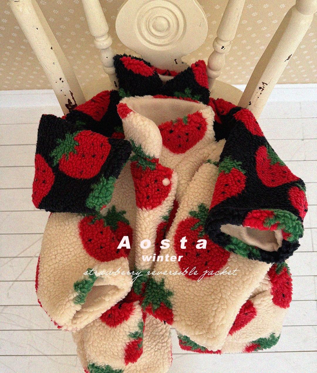strawberry reversible jacket【AOSTA】※12月下旬~1月上旬発送予定
