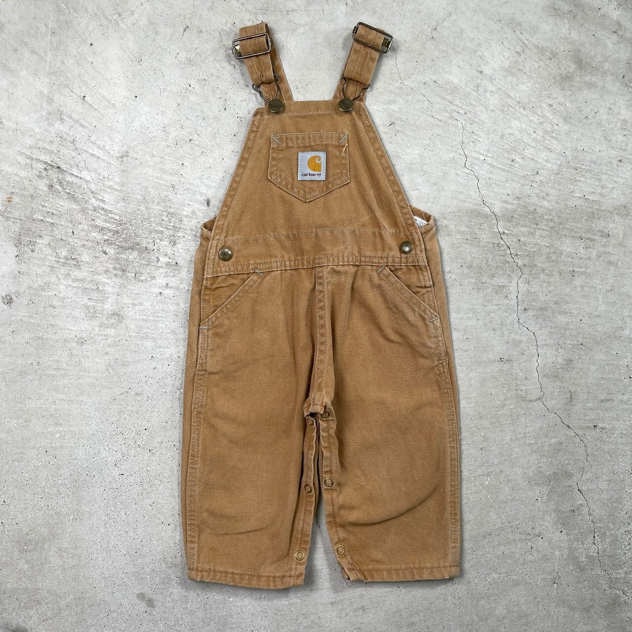 Kids】90年代 USA製 Carhartt カーハート ダック地 オーバーオール 