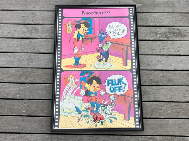 1972 Pinocchio BLACKLIGHT POSTER