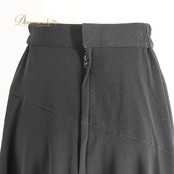 社交ダンス 衣装 Sanline サンリーヌ ラテン スカート レッスンウェア ブラック系 フリンジ 黒 無地 シンプル 練習 レッスン 短め 上品 かわいい アシンメトリー ダンス衣装 イベント ステージ おしゃれ レディース