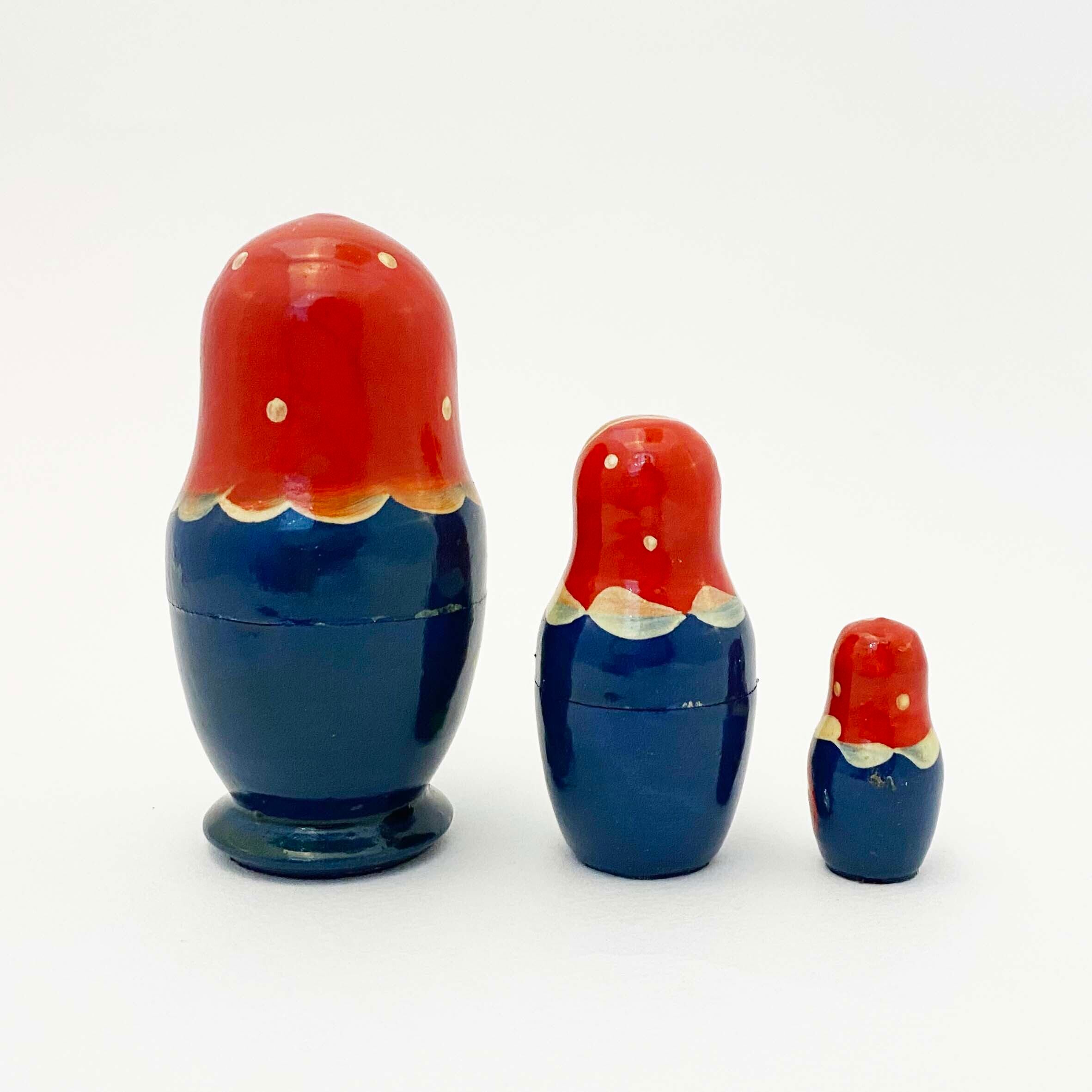 いちごマトリョーシカ（マイダン産9cm青 /3個組）