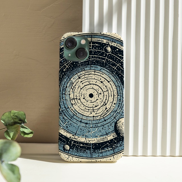 受注生産 iPhoneケース 円形天文盤のクラシック星図｜天体図 STAR050B