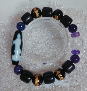 天珠観音様　南無妙法蓮華経ブレスレット