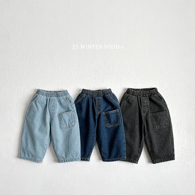 fleece pocket jeans【VIVID】※12月下旬〜1月上旬発送予定