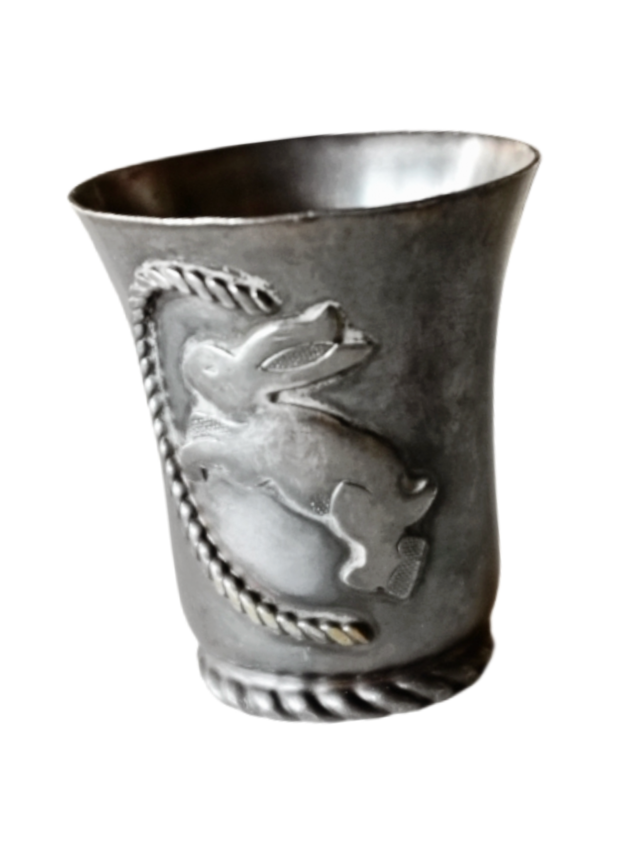 フランス 銀のうさぎとゴブレット シルバープレート アンティーク