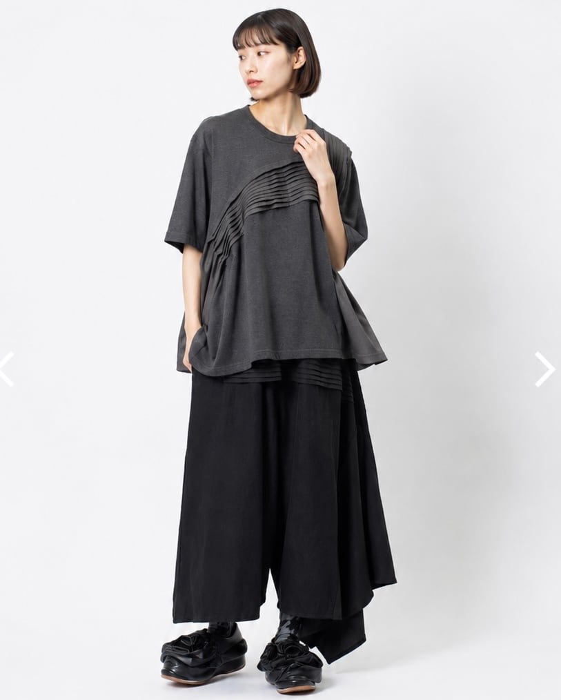 gomme |タックフレアTシャツ(ふんわりモード)