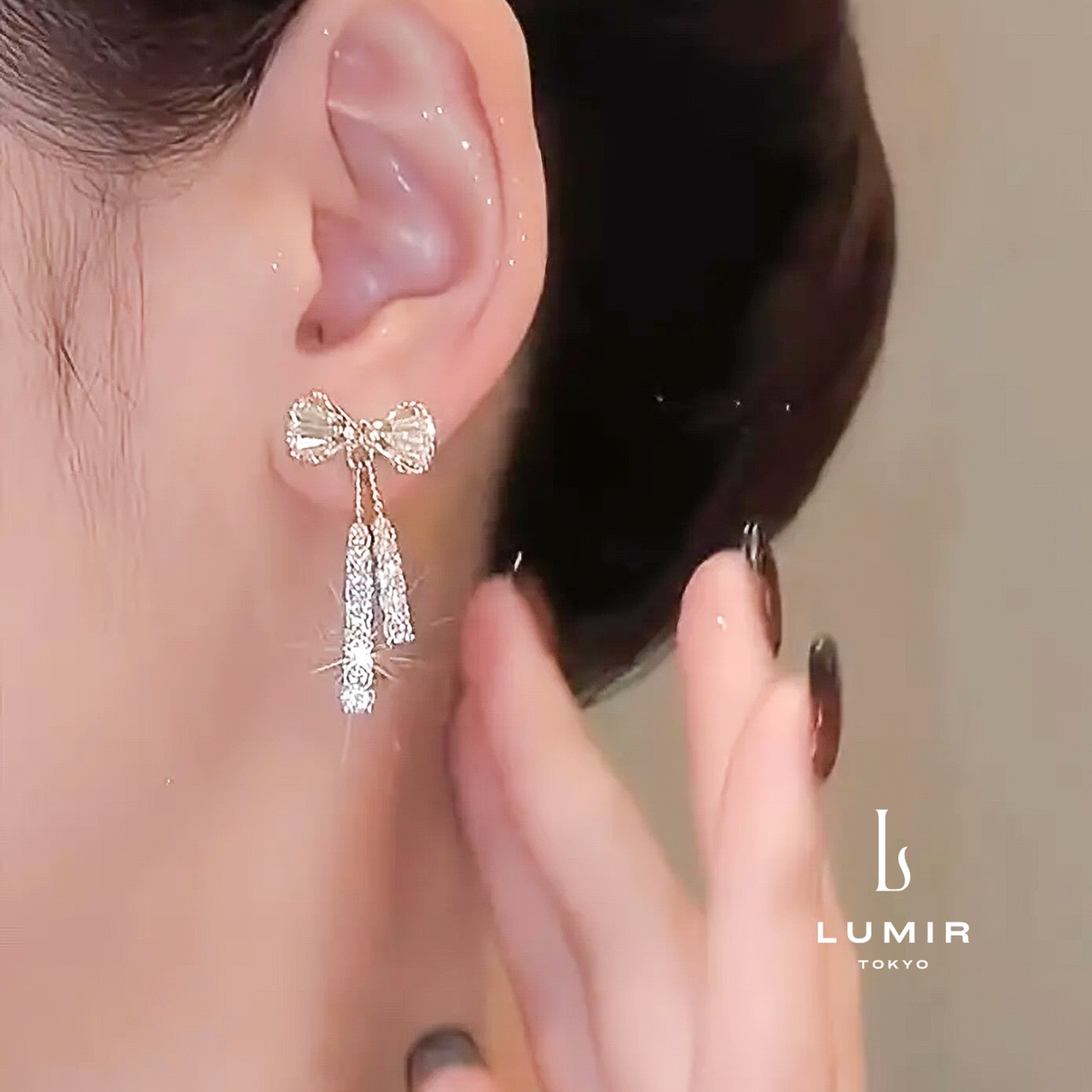 ブリリアンスリボンタッセルピアス