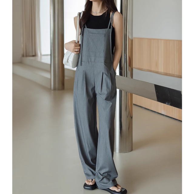 Double shoulder strap overalls 2 colors　V1687