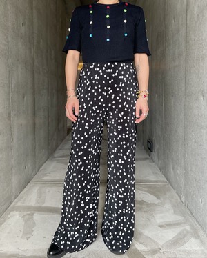 90s dot print easy pants