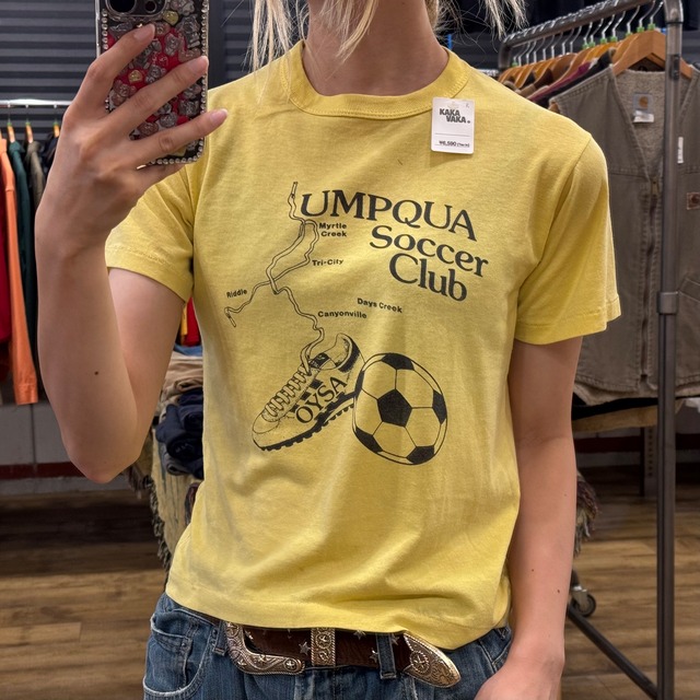 【RUSSEL/ラッセル】レディースUSA製 サッカーTシャツ