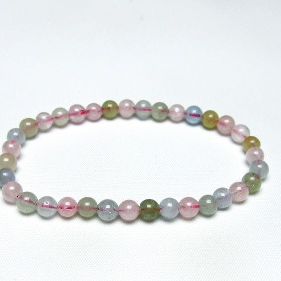 ミックスカラーベリル ブレスレット 5mm 一点物 メール便可 [M便 1/10] 111-48796