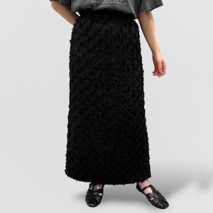 cafune fringe jacquard tight skirt