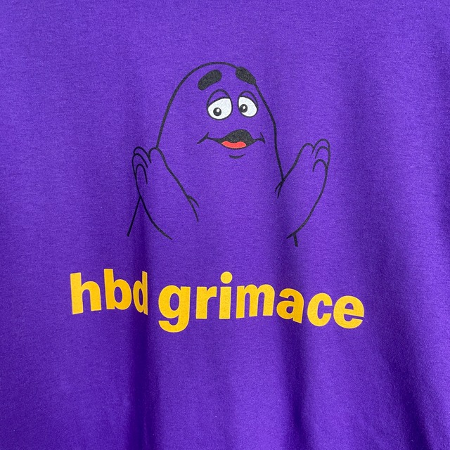 グリマス キャラクターTシャツ マクドナルド パープル L プリントTシャツ
