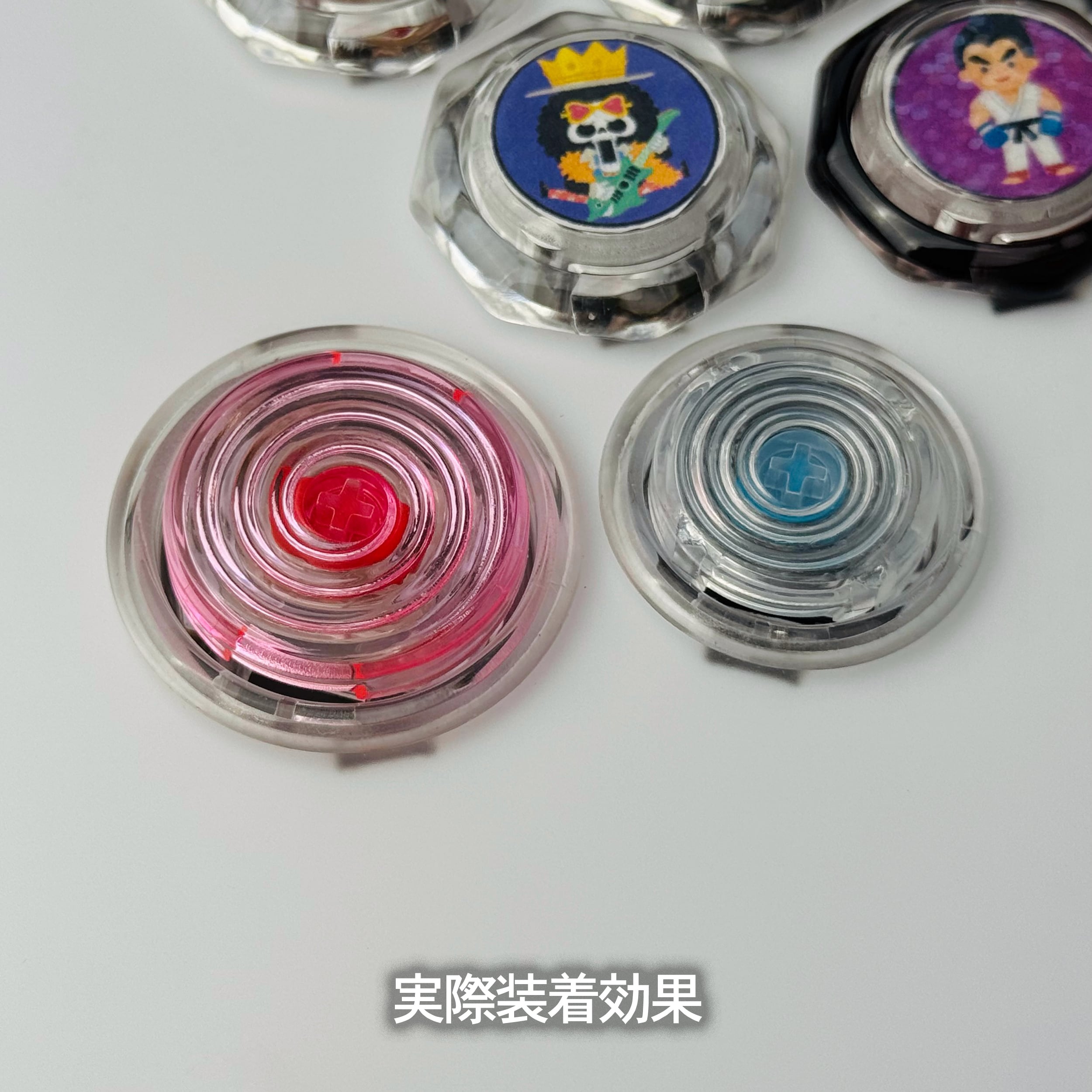 ロープロ軸用】ネジ式薄型ボタン枠【円形ベゼル】 | コミックノイズ