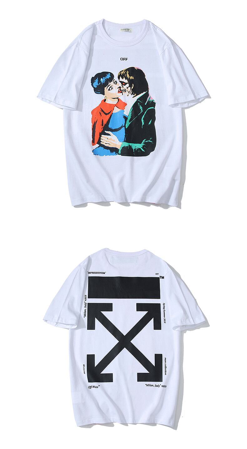 全2色 Tシャツ カットソー プリント カジュアル ストリート 