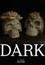 BLABK 銅器のような黒い骸骨キャンドル