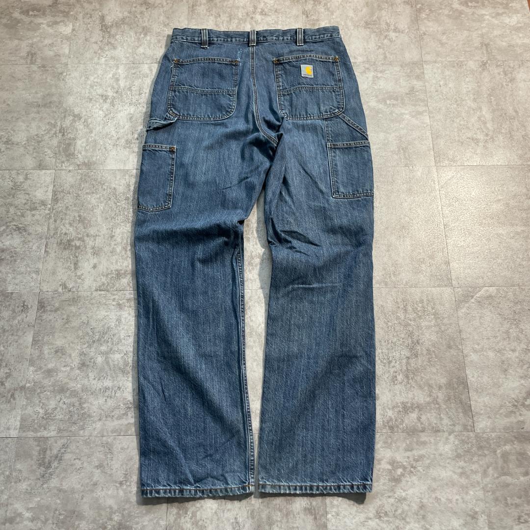 カーハート　ツナギ　ダブルニー　34✖️34 20s メキシコ製 デニム ダブルニー Carhartt カーハート 34×34 | ib2