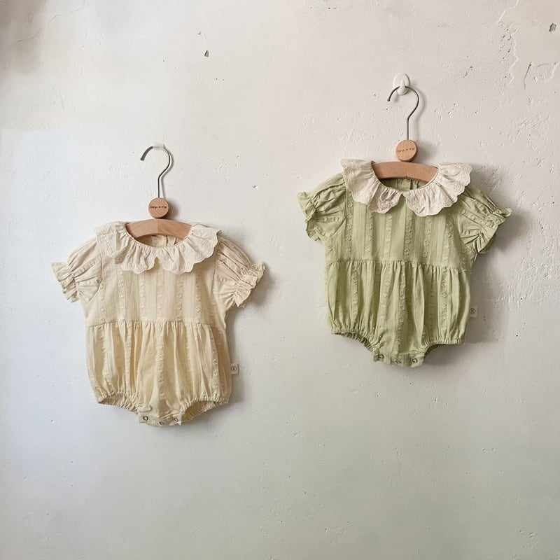【BABY】夏新作 フリル襟ロンパース