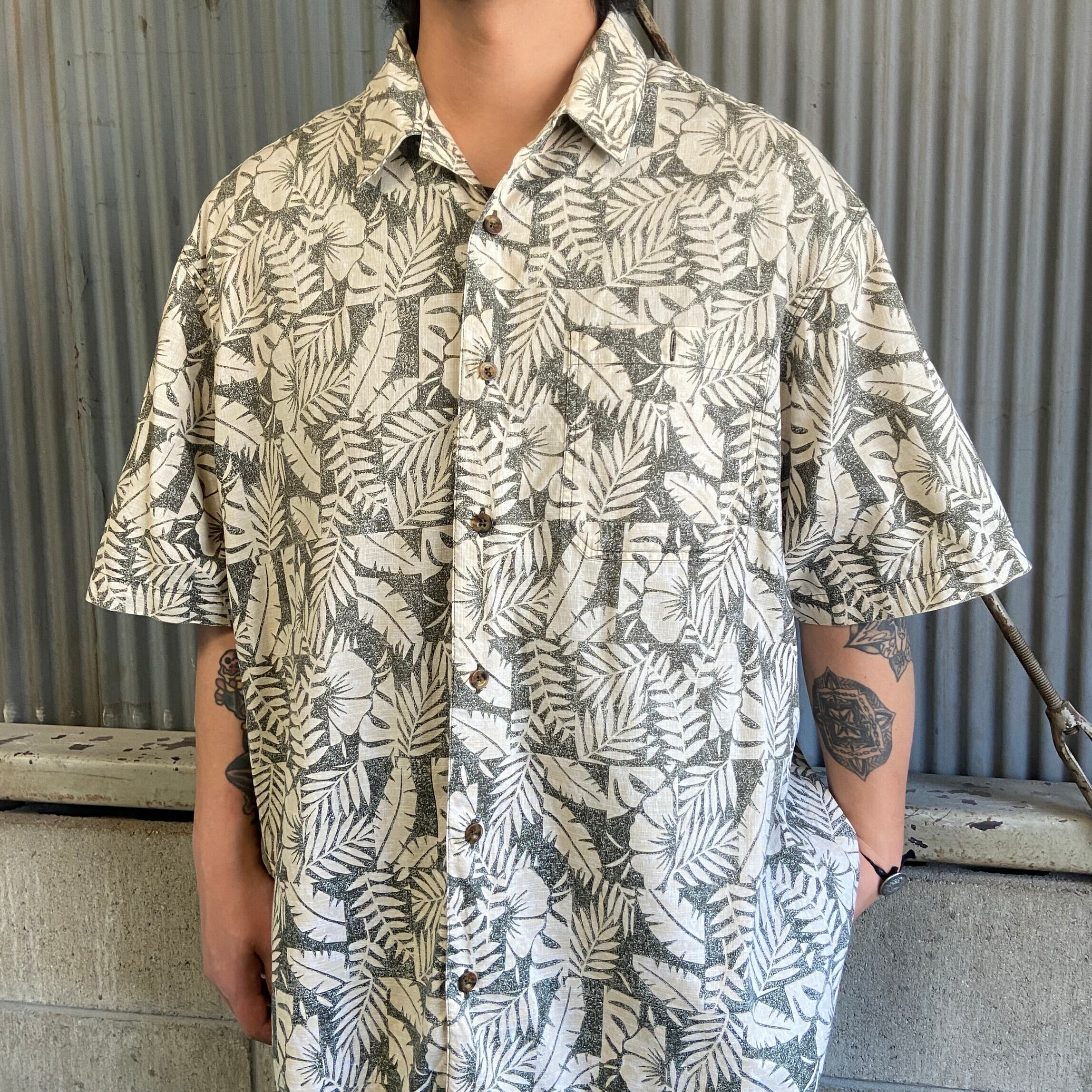 WOOLRICH ウールリッチ ハイビスカス 半袖 コットン 総柄シャツ メンズ 